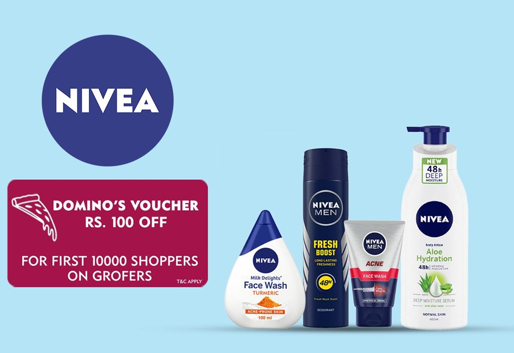 Nivea-Big day offer on Grofers | Rewardport