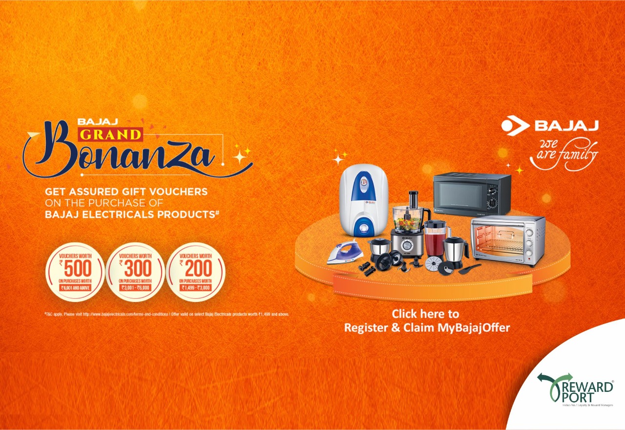 Bajaj Electricals Engaging Consumers with Rewarding Sales Promotions RewardPort
